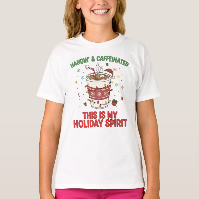 Camiseta Funny Christmas Coffee Lover Tee" Holiday (Anverso)