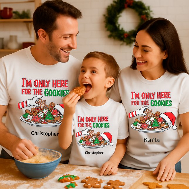 Camiseta Funny Christmas Cookies – Custom Name (Subido por el creador)
