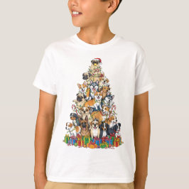 Camiseta Funny Christmas Dog Tree Design
