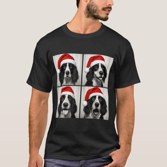 Camiseta Funny Christmas English Springer Spaniel Santa Pho (Anverso)