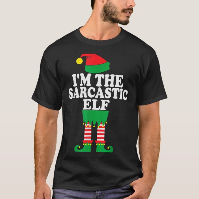 Camiseta Funny Christmas Family I'm The Sarcastic Elf  (Anverso)