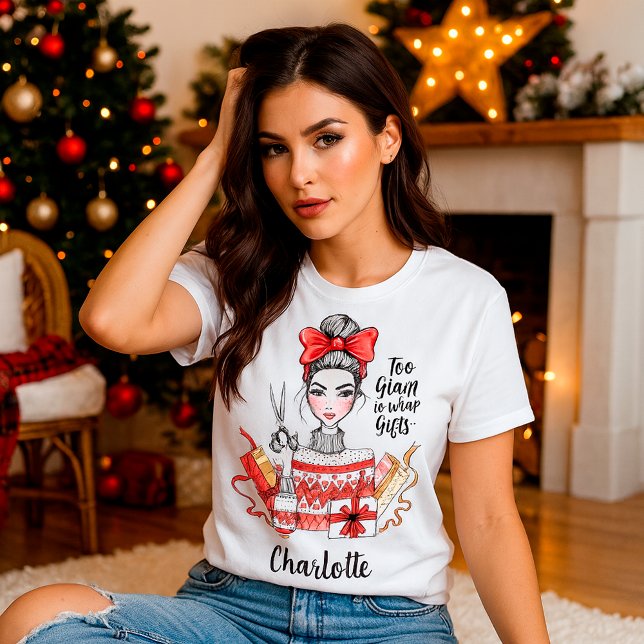 Camiseta Funny Christmas Fashion Girl Personalized Too Glam (Subido por el creador)