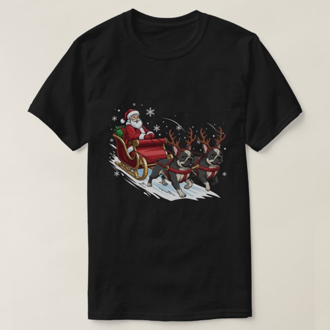 Camiseta Funny Christmas French Bulldog Dogs Lover Xmas (Diseño del anverso)