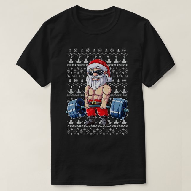 Camiseta Funny Christmas Funny Merry Liftmas Gym Xmas (Diseño del anverso)