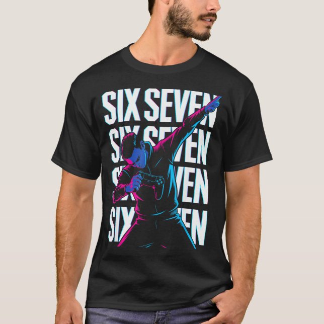 Camiseta Funny Christmas Gamer Dabbing Xmas Dab Six Seven 6 (Anverso)