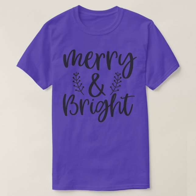 Camiseta Funny Christmas Gift Merry And Bright  (2) (Diseño del anverso)