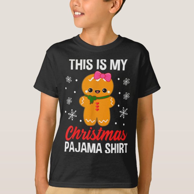 Camiseta Funny Christmas Gingerbread Man Pajama Pj Outfit G (Anverso)