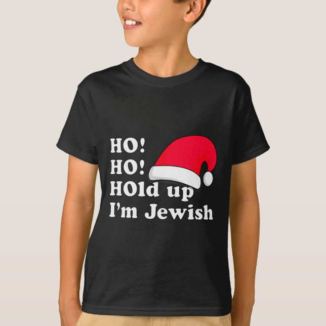 Camiseta Funny Christmas Hat Design For Irreverent Jewish P (Anverso)