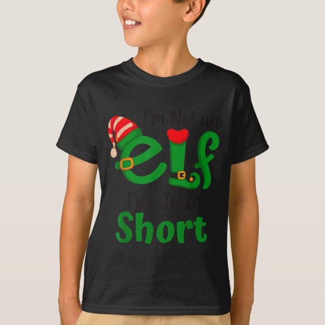 Camiseta Funny Christmas I'm Not An Elf I'm Just Short Xmas (Anverso)