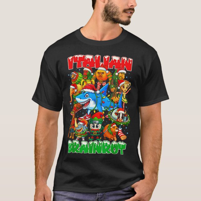 Camiseta Funny Christmas Italian Brain Rot Italian Brainrot (Anverso)