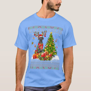 Camiseta Funny Christmas Lights Great Dane Funny Xmas Ugly 