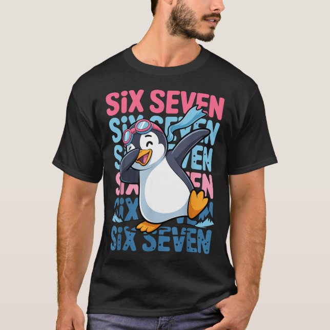 Camiseta Funny Christmas Penguin Dabbing Xmas Dab Six Seven (Anverso)