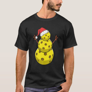Camiseta Funny Christmas Pickleball Snowman Pickleball Play