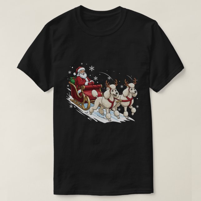 Camiseta Funny Christmas Poodle Dogs Lover Xmas (Diseño del anverso)