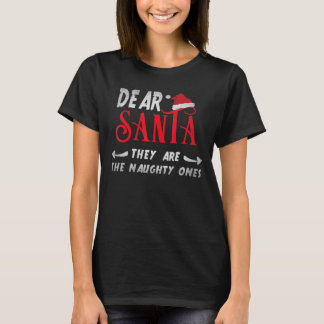 Camiseta Funny Christmas Retro Dear Santa They Are The Naug
