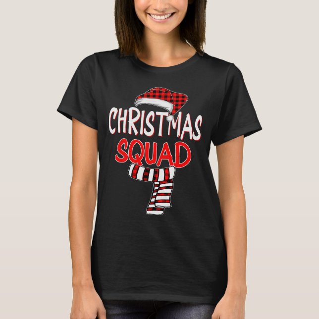 Camiseta Funny Christmas Santa Claus Red Plaid Shirt, Chris (Anverso)