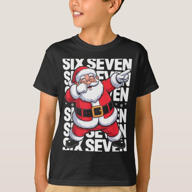 Camiseta Funny Christmas Santa Dabbing Xmas Dab Six Seven 6 (Anverso)