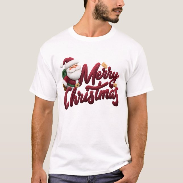 Camiseta Funny Christmas Santa's Favorite Family Custom Tee (Anverso)