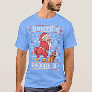 Camiseta Funny Christmas Santas Favorite Ho Xmas Family Mat