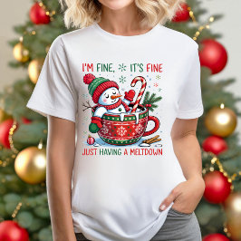 Camiseta Funny Christmas Snowman T-shirt
