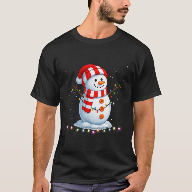Camiseta Funny Christmas Snowman Tee Cute Santa Men Women K (Anverso)