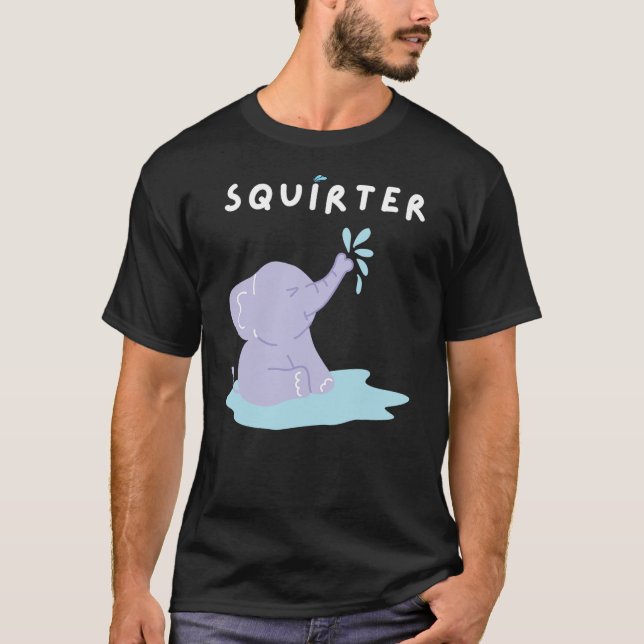Camiseta Funny Christmas Squirter Meme Elephant I love Squi (Anverso)
