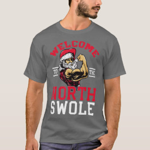 Camiseta Funny Christmas Weightlifting Workout  North Swole