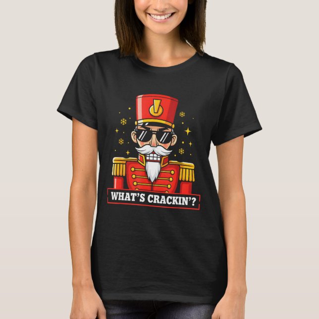 Camiseta Funny Christmas Whats Crackin Nutcracker Men Kids  (Anverso)