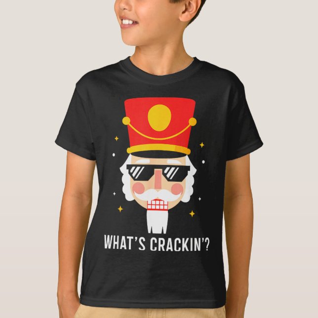 Camiseta Funny Christmas Whats Crackin Nutcracker Men Kids  (Anverso)