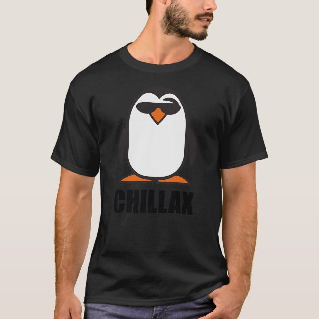 Camiseta Funny Christmas Winter Penguin shirts, puns, Chill (Anverso)