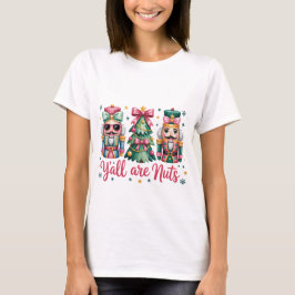 Camiseta Funny Christmas Y'all are Nuts T-shirt