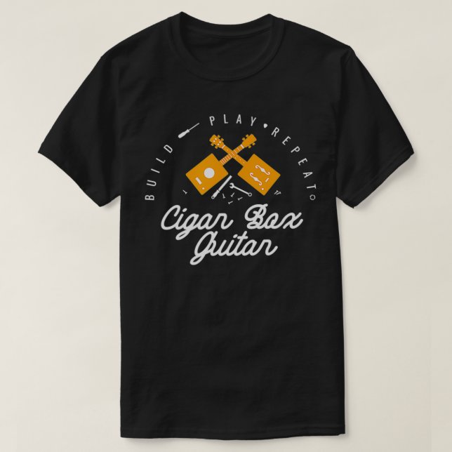 Camiseta Funny Cigar Bo Guitar Guitarist Bassist Music Love (Diseño del anverso)
