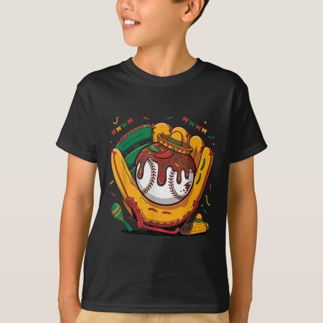 Camiseta Funny Cinco De Mayo El Amor De Béisbol Deja Fiesta (Anverso)