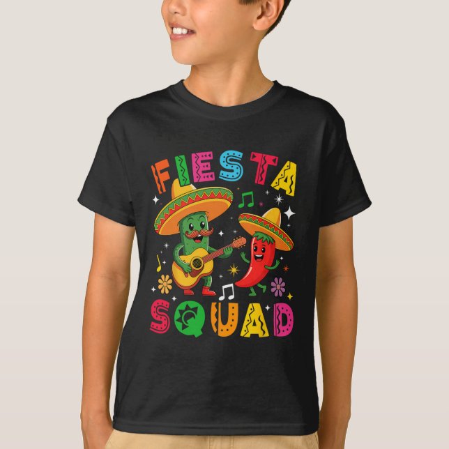 Camiseta Funny Cinco De Mayo Fiesta Squad Mexicano (Anverso)