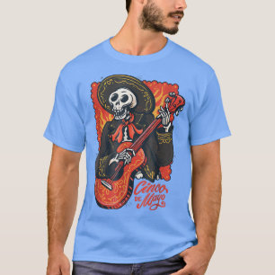 Camiseta Funny Cinco de Mayo Mariachi Skeleton con