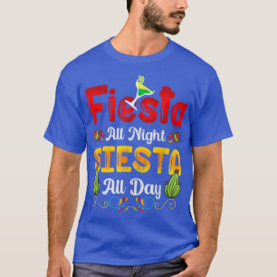 Camiseta Funny Cinco De Mayo Meican Fiesta Toda La Noche Si