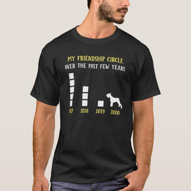 Camiseta Funny Círculo Amistad Miniatura Schnauzer Appare (Anverso)