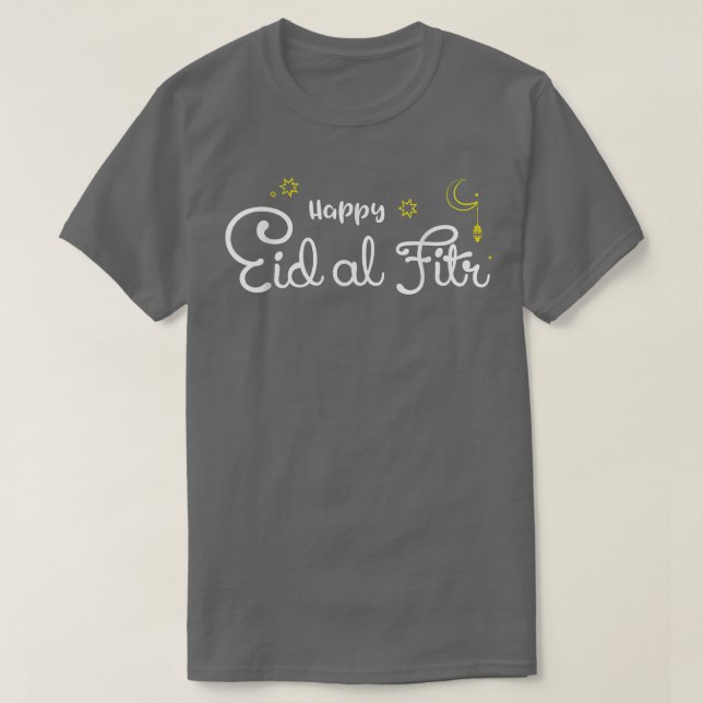 Camiseta Funny Cita de Eid alFitr Mubarak Feliz Eid Musulmá (Diseño del anverso)