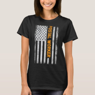 Camiseta Funny Cita Gráfica De Trabajador Postal De Bandera