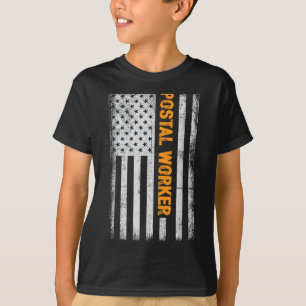 Camiseta Funny Cita Gráfica De Trabajador Postal De Bandera