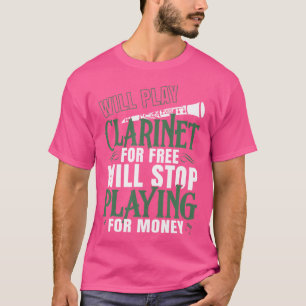 Camiseta Funny Clarinetista Marchando orquesta de bandas
