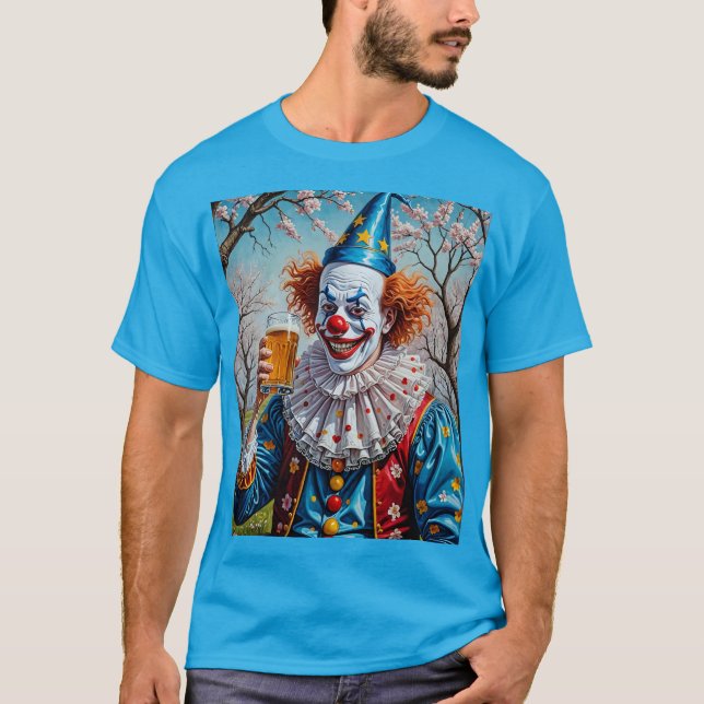 Camiseta Funny Clown Beer Bar Tee (Anverso)