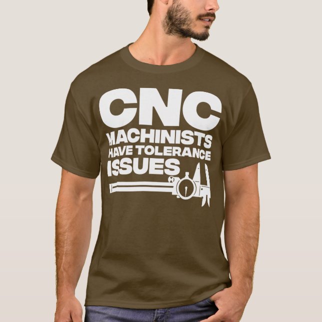 Camiseta Funny CNC Operator Design para Hombres Papá Machin (Anverso)