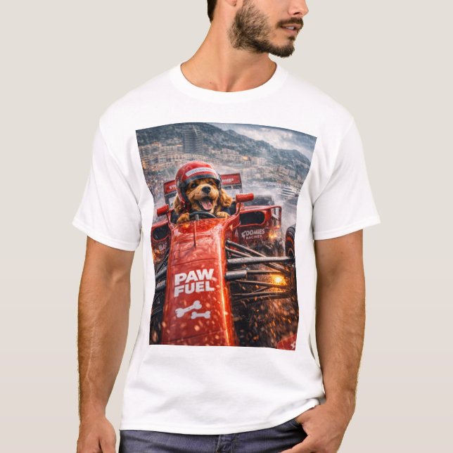 Camiseta Funny Cockapoo Dog Gift Race Car Driver T Shirt (Anverso)