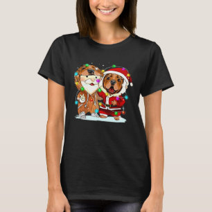 Camiseta Funny Cocker Spaniel Usando Navidades de Santa Sui