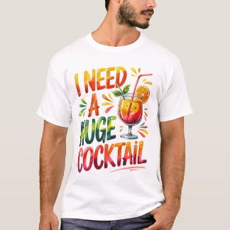 Camiseta Funny Cocktail T-Shirt Design