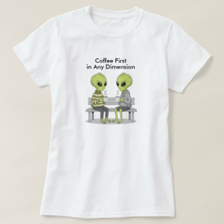 Camiseta Funny Coffee and Aliens