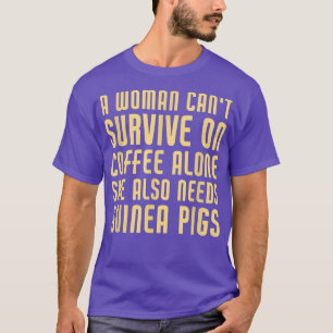 Camiseta Funny Coffee And Guinea Pigs Lover