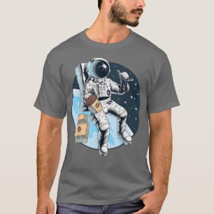 Camiseta Funny Coffee Astronaut International Coffee Day 