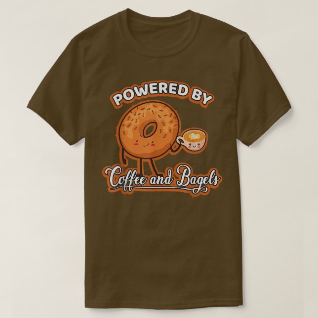 Camiseta Funny Coffee Bagel Breakfast Brunch Bagel  (Diseño del anverso)